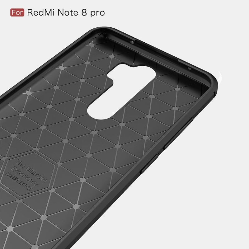 Xiaomi Redmi Note 8 Pro - Coque gel brossé carbone