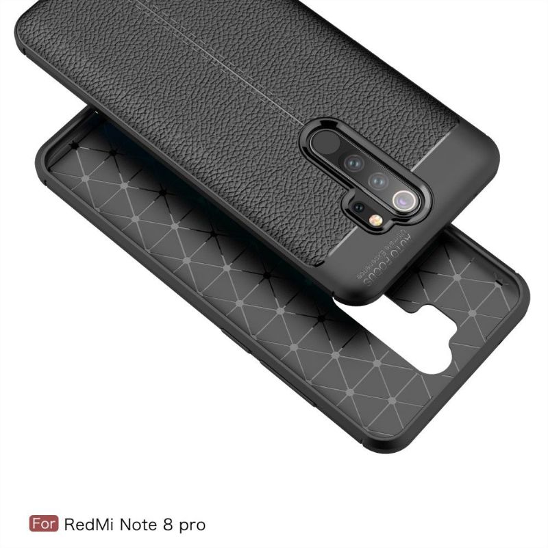 Xiaomi Redmi Note 8 Pro - Coque gel finition simili cuir