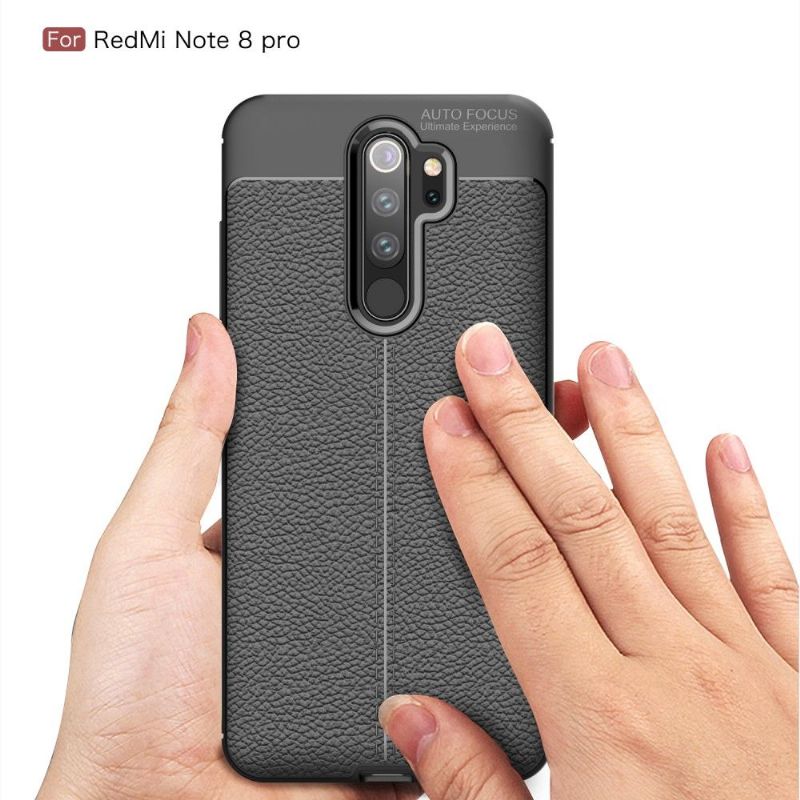 Xiaomi Redmi Note 8 Pro - Coque gel finition simili cuir