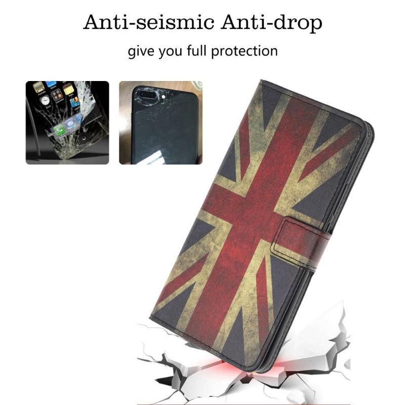 Xiaomi Redmi Note 8 Pro - Housse Drapeau Anglais Vintage