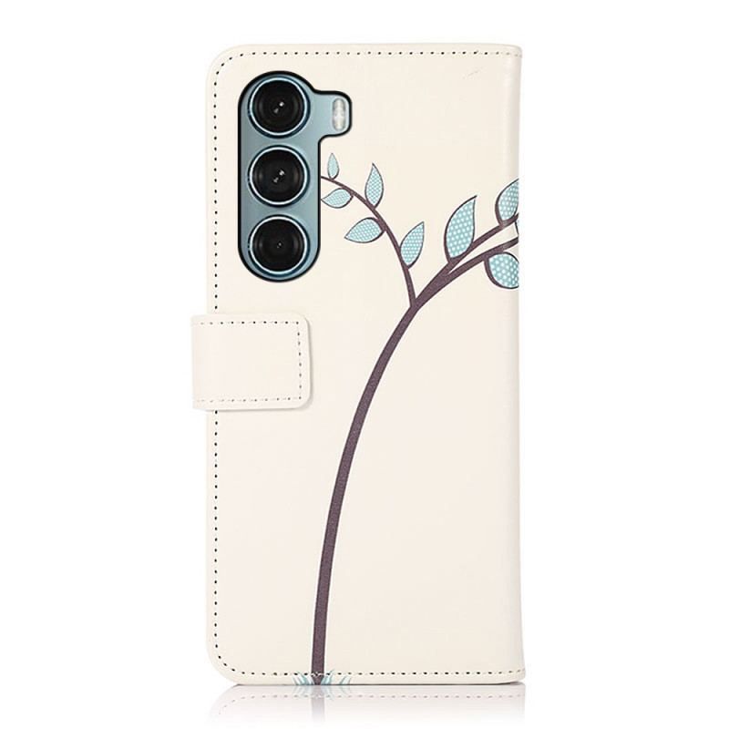 Housse Moto G200 5G Couple De Hiboux Sur l'Arbre