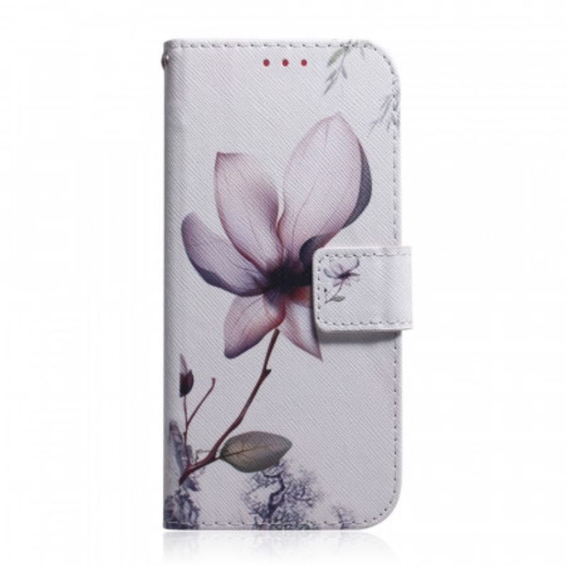 Housse Moto G200 5G Fleur Vieux Rose