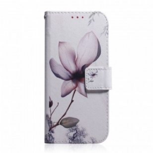 Housse Moto G200 5G Fleur Vieux Rose