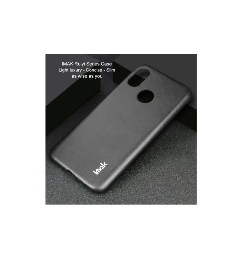 Coque Xiaomi Mi 8 imak imitation cuir - Noir