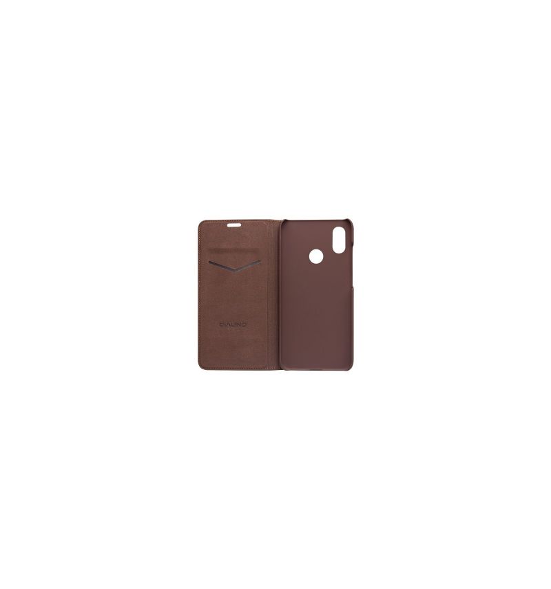 Housse Xiaomi Mi 8 QIALINO Cuir Véritable - Marron