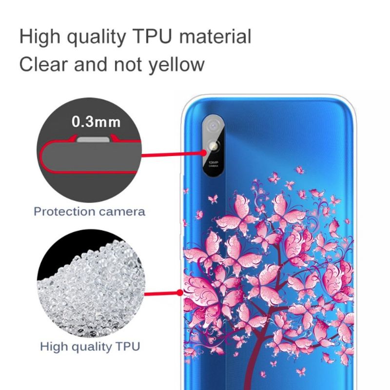 Coque Xiaomi Redmi 9A arbre à papillons