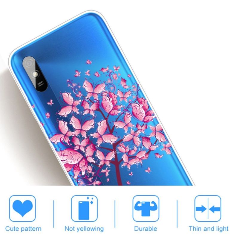 Coque Xiaomi Redmi 9A arbre à papillons