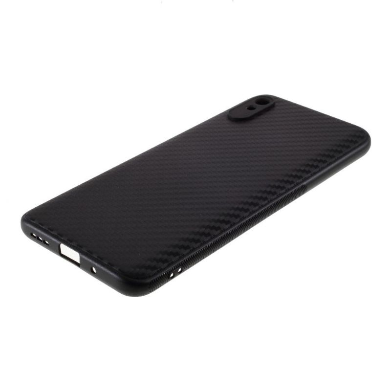 Coque Xiaomi Redmi 9A aspect fibre de carbone