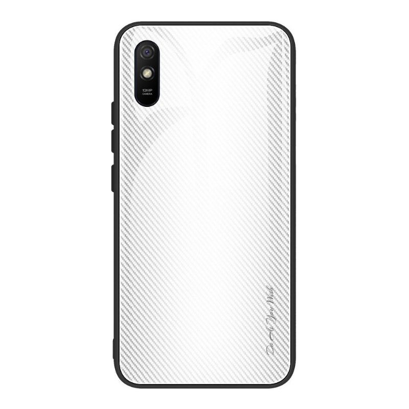 Coque Xiaomi Redmi 9A carbone dos en verre