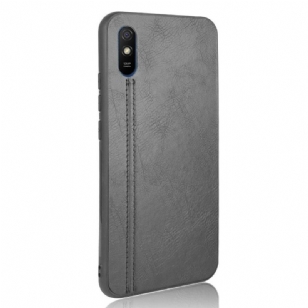 Coque Xiaomi Redmi 9A Effet Cuir Coutures