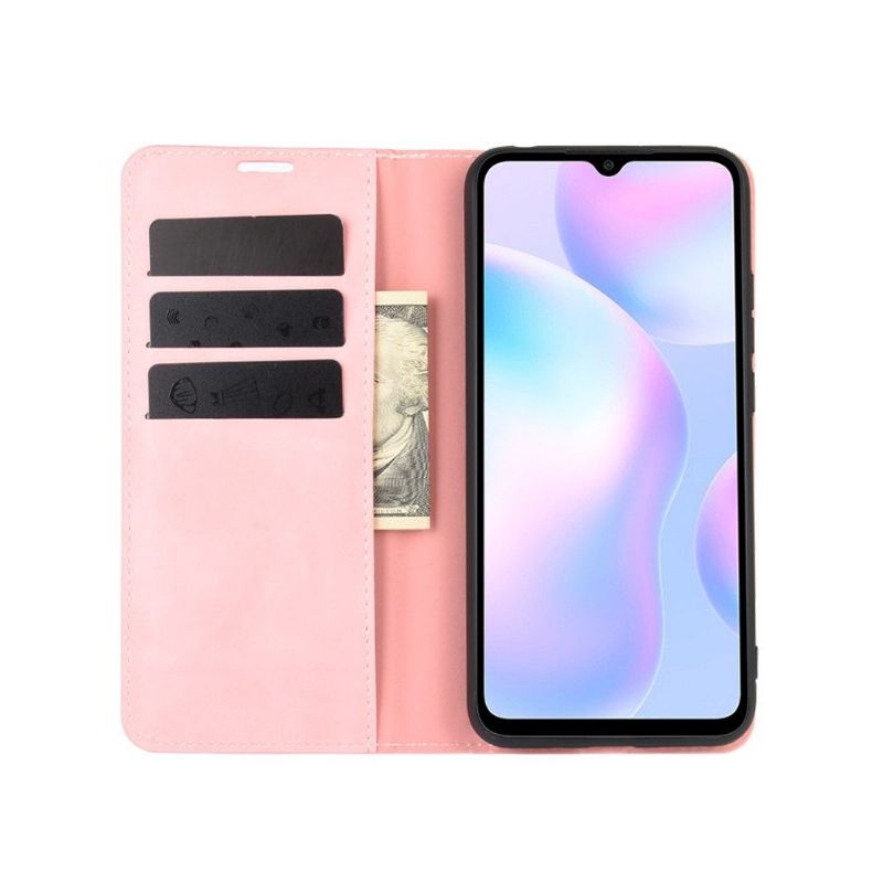 Housse Xiaomi Redmi 9A Business Rétro - Rose