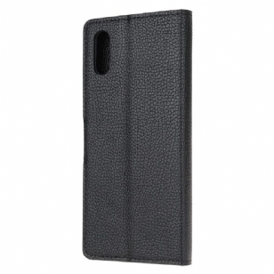 Housse Xiaomi Redmi 9A style cuir effet peau de litchi