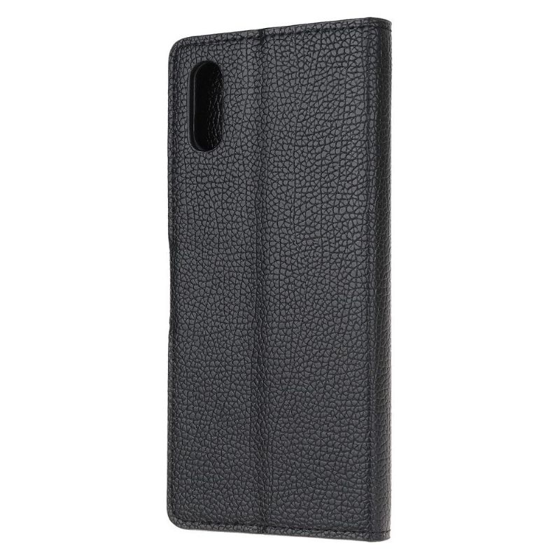 Housse Xiaomi Redmi 9A style cuir effet peau de litchi