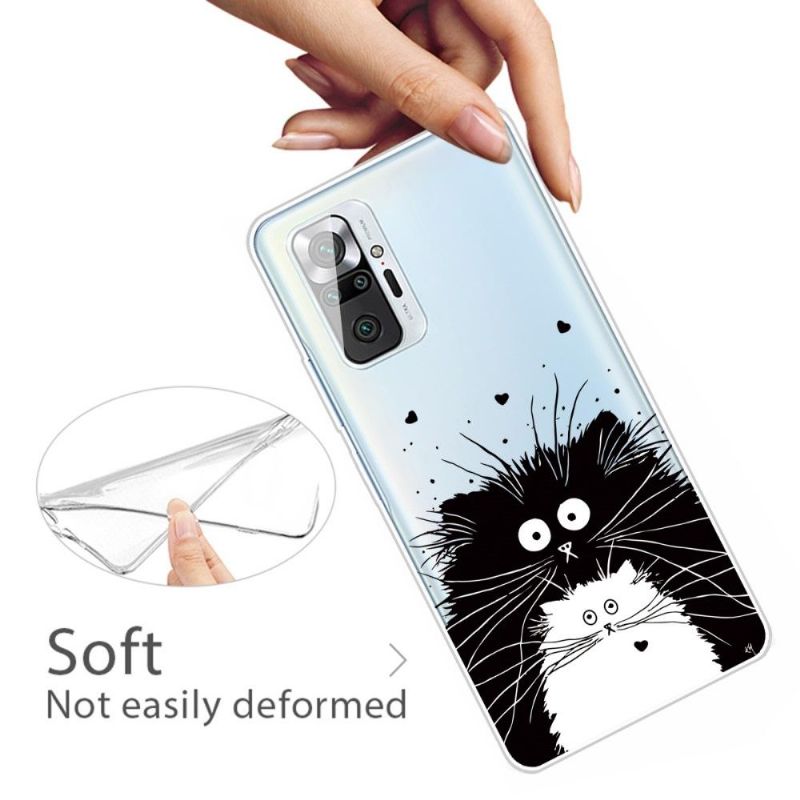 Coque Xiaomi Redmi Note 10 Pro chats noir et blanc