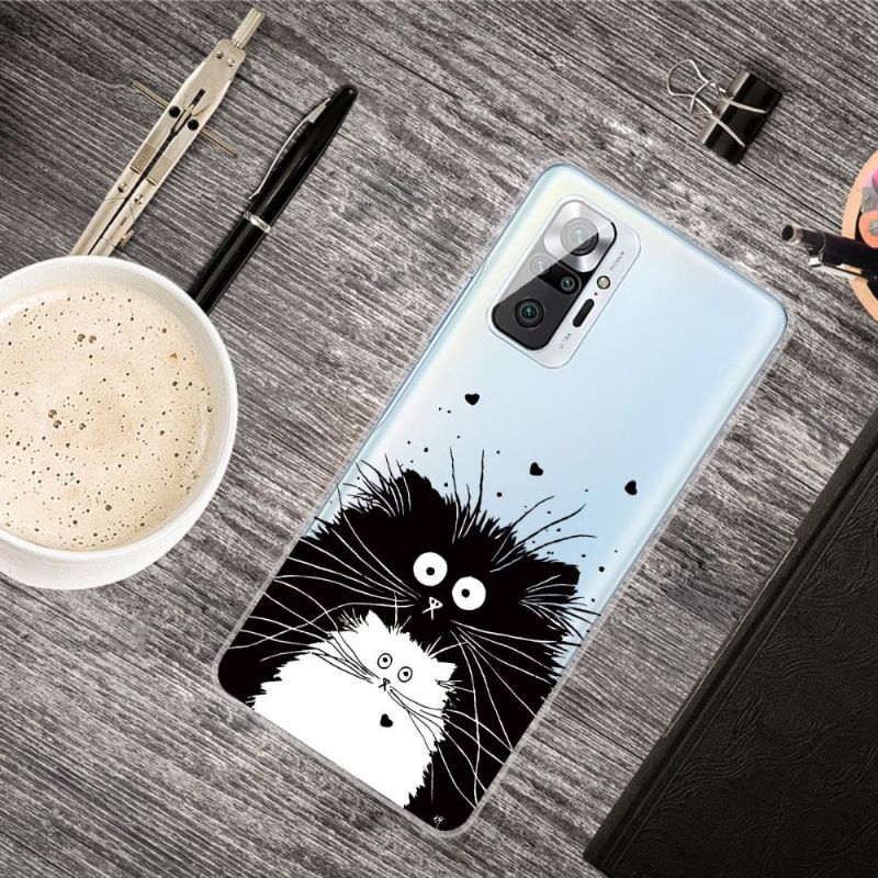 Coque Xiaomi Redmi Note 10 Pro chats noir et blanc