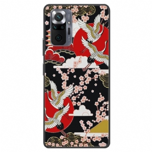 Coque Xiaomi Redmi Note 10 Pro Grues Fleurs