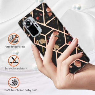 Coque Xiaomi Redmi Note 10 Pro marbre et fleurs