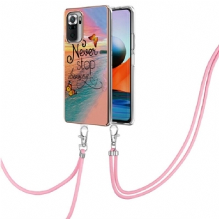 Coque Xiaomi Redmi Note 10 Pro Never Stop Dreaming à cordon