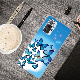 Coque Xiaomi Redmi Note 10 Pro Papillons Bleus