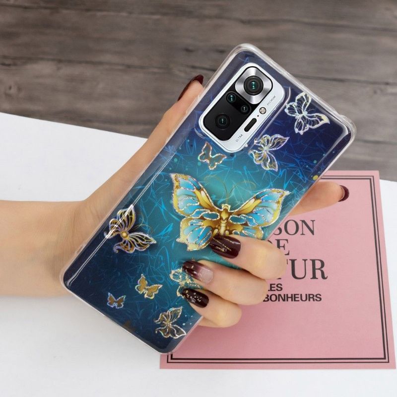 Coque Xiaomi Redmi Note 10 Pro Papillons Scintillants