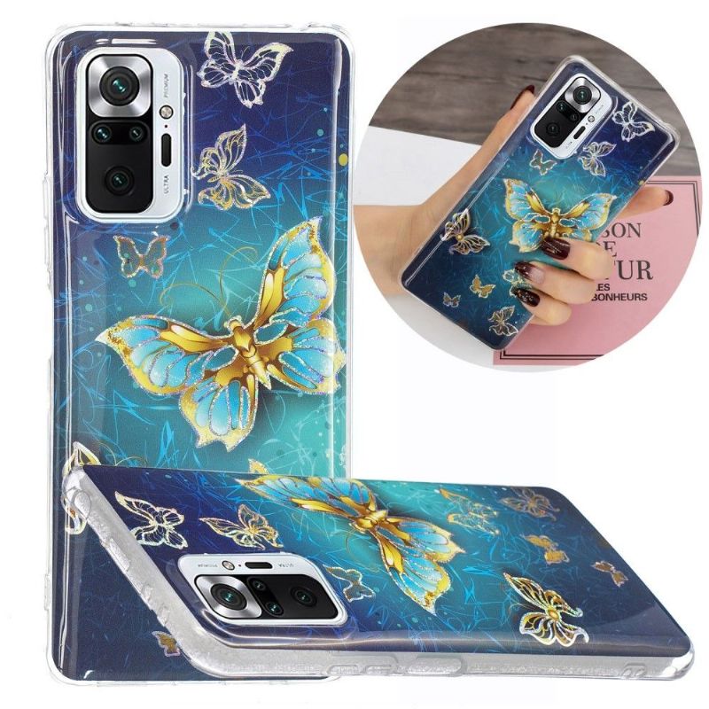 Coque Xiaomi Redmi Note 10 Pro Papillons Scintillants