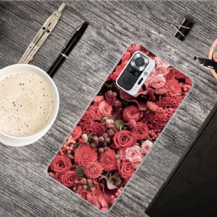 Coque Xiaomi Redmi Note 10 Pro Red Flower