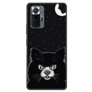 Coque Xiaomi Redmi Note 10 Pro Silicone - Black Cat