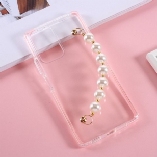 Coque Xiaomi Redmi Note 10 Pro Strap Perle Transparent