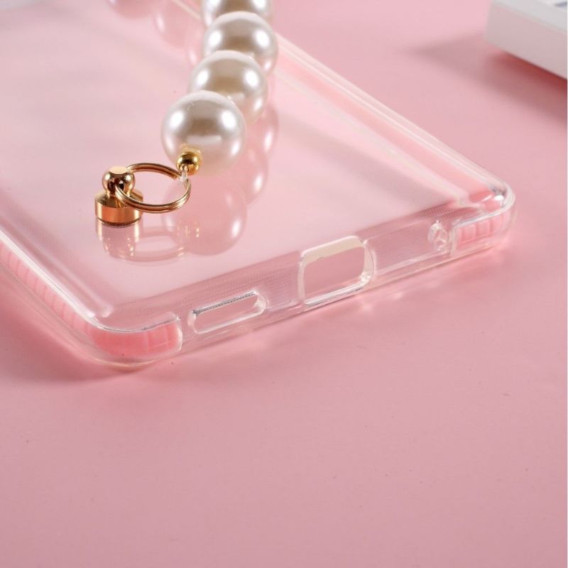 Coque Xiaomi Redmi Note 10 Pro Strap Perle Transparent