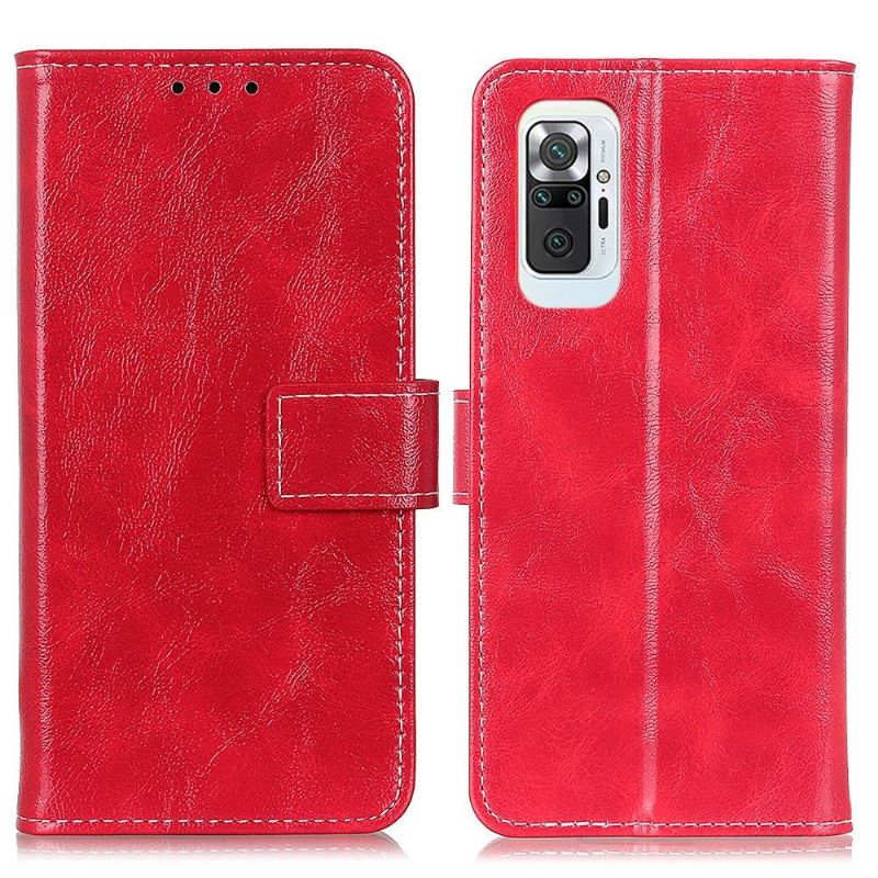 Housse Xiaomi Redmi Note 10 Pro effet cuir luxueux coutures