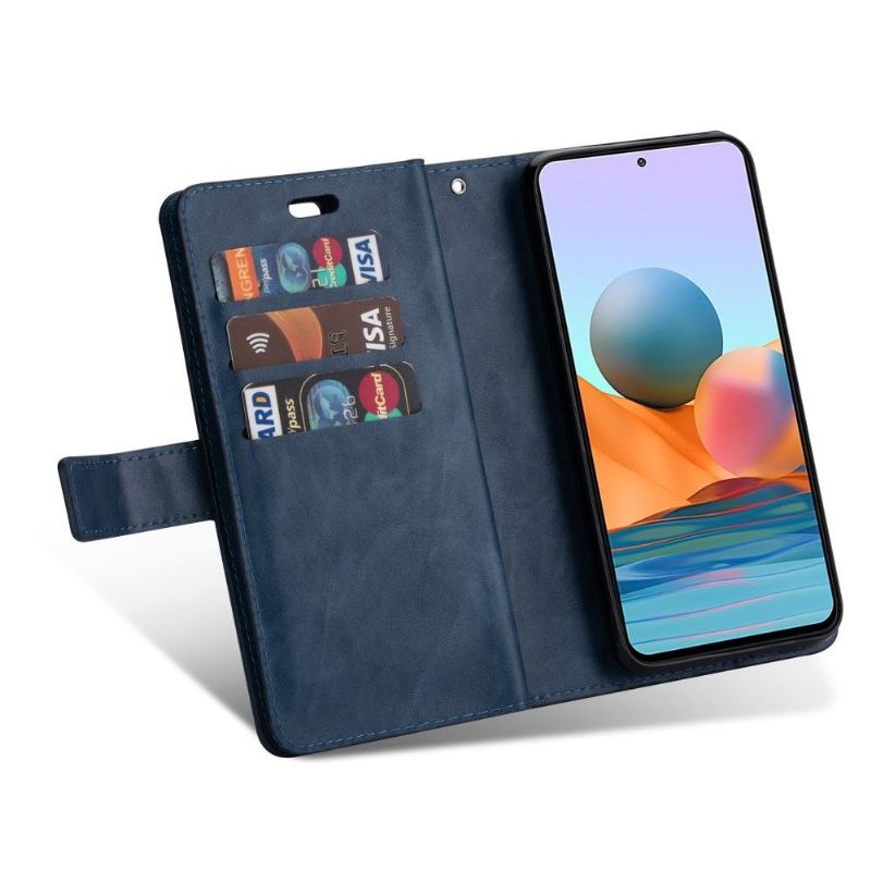 Housse Xiaomi Redmi Note 10 Pro Portefeuille Simili Cuir à Lanière