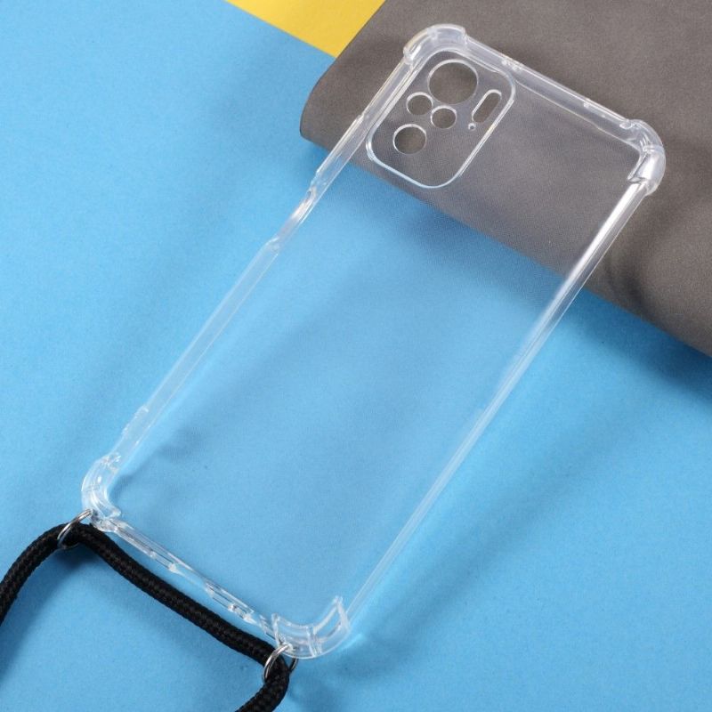 Xiaomi Redmi Note 10 Pro - Coque avec cordon bandoulière transparent