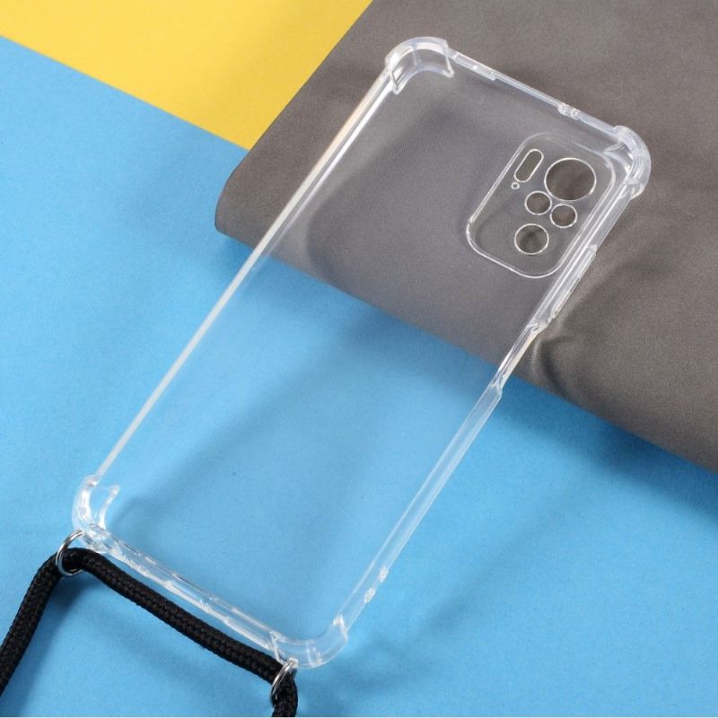 Xiaomi Redmi Note 10 Pro - Coque avec cordon bandoulière transparent