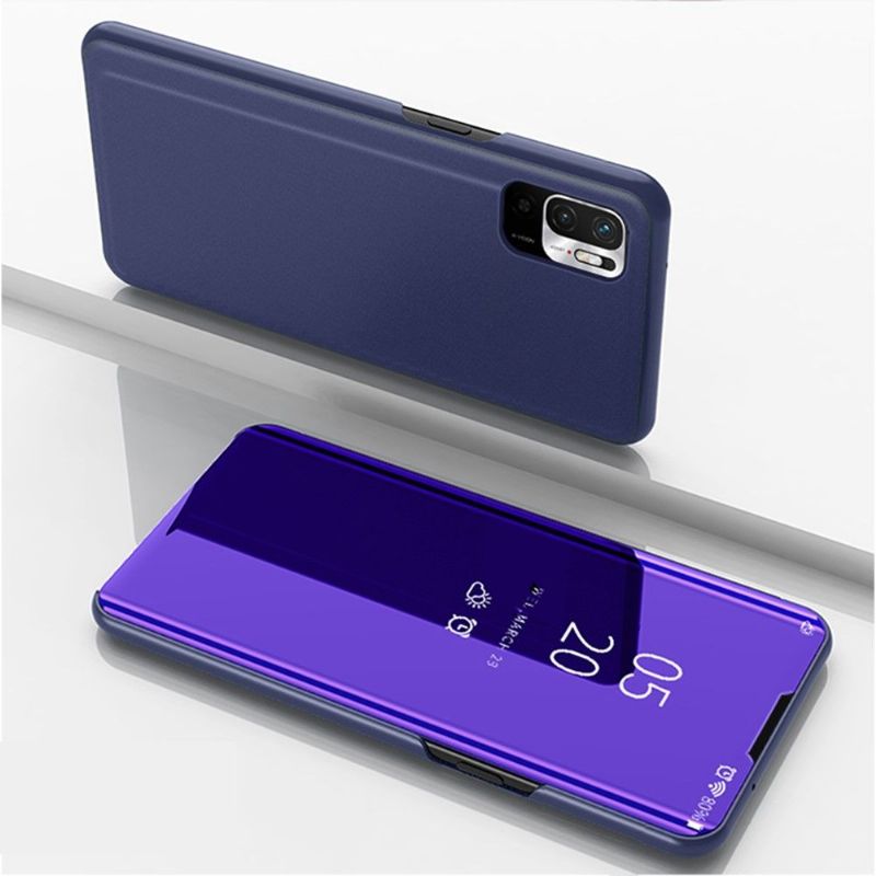 Coque Xiaomi Redmi Note 10 5G / Poco M3 Pro avec rabat effet miroir