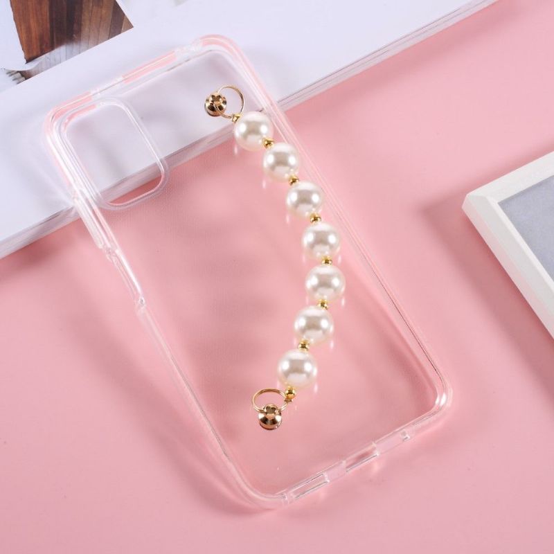 Coque Xiaomi Redmi Note 10 5G / Poco M3 Pro Strap Perle Transparent