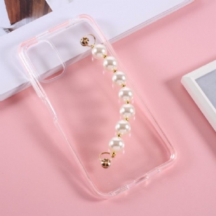 Coque Xiaomi Redmi Note 10 5G / Poco M3 Pro Strap Perle Transparent