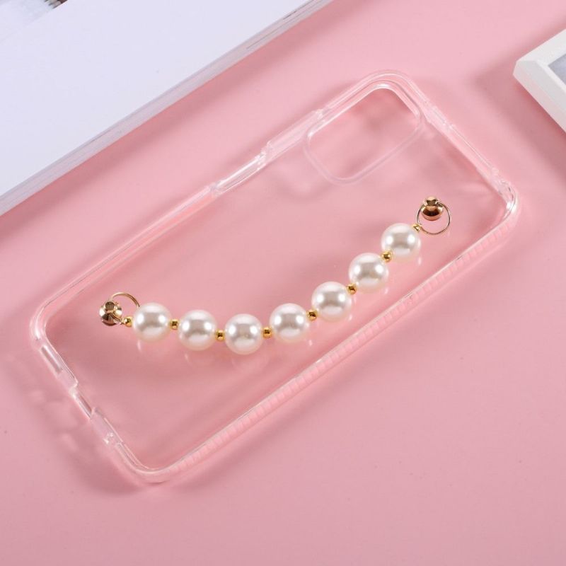 Coque Xiaomi Redmi Note 10 5G / Poco M3 Pro Strap Perle Transparent