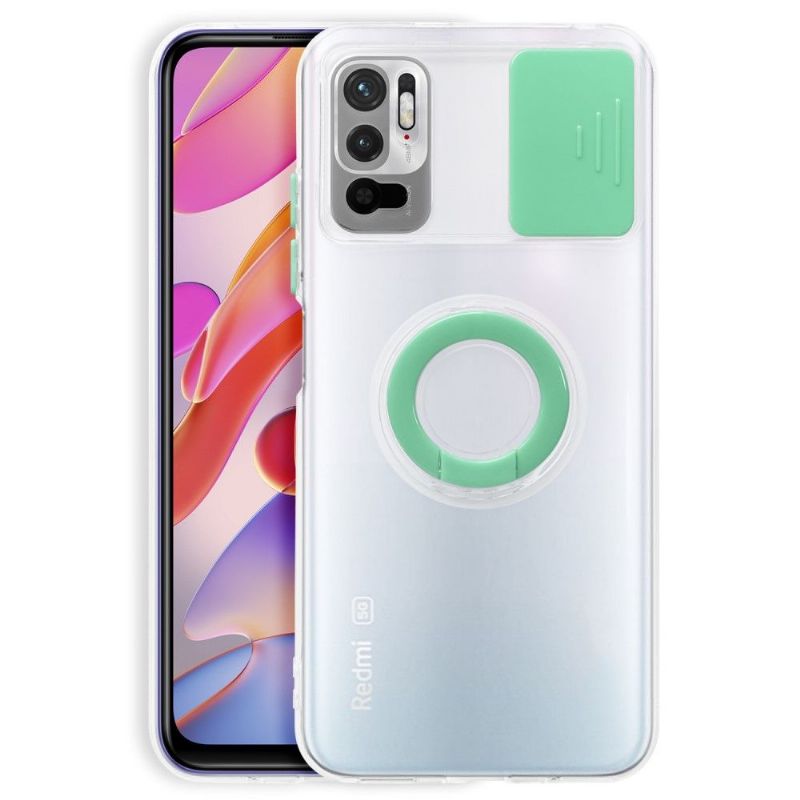 Coque Xiaomi Redmi Note 10 5G / Poco M3 Pro 5G transparent avec anneau et cache caméra