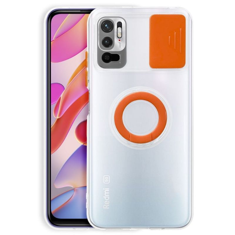 Coque Xiaomi Redmi Note 10 5G / Poco M3 Pro 5G transparent avec anneau et cache caméra