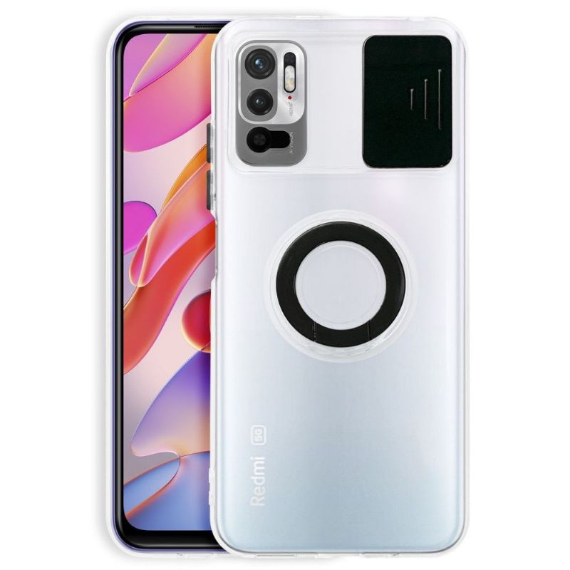 Coque Xiaomi Redmi Note 10 5G / Poco M3 Pro 5G transparent avec anneau et cache caméra