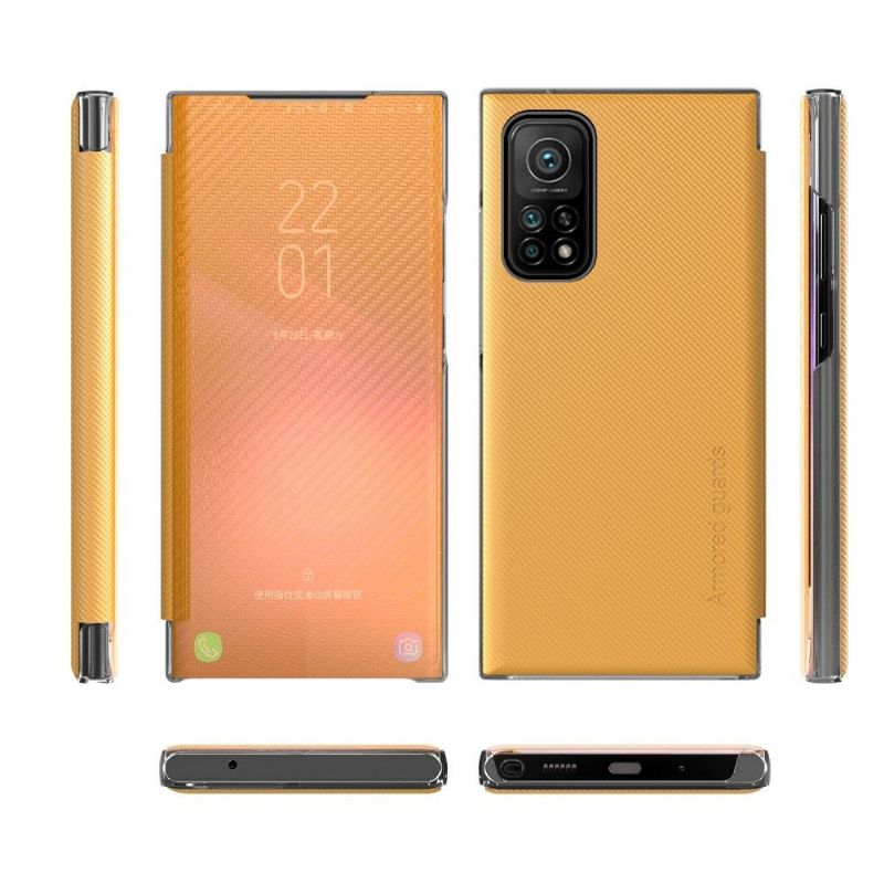 Flip cover Xiaomi Redmi Note 10 5G / Poco M3 Pro 5G Fibre de carbone