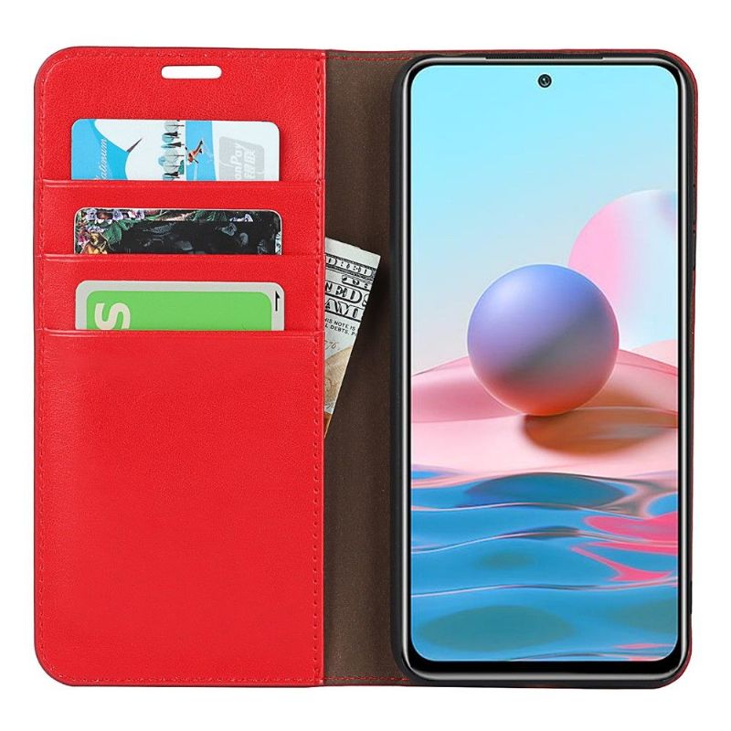 Housse Xiaomi Redmi Note 10 5G / Poco M3 Pro Cuir Porte Cartes Fonction Support