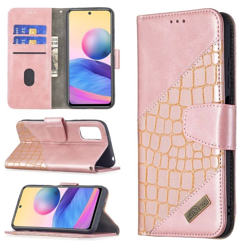 Housse Xiaomi Redmi Note 10 5G / Poco M3 Pro Effet Cuir Aspect Croco