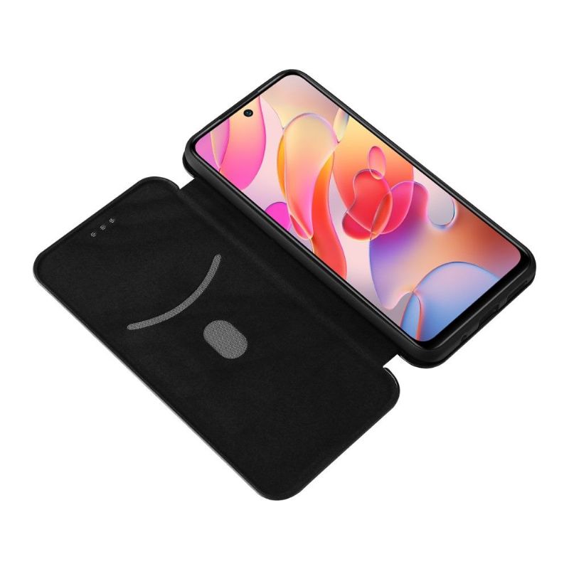 Housse Xiaomi Redmi Note 10 5G / Poco M3 Pro simili cuir fibre de carbone