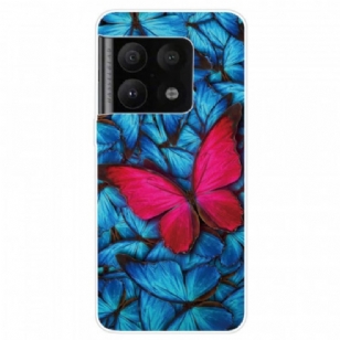 Coque OnePlus 10 Pro 5G Flexible Papillon Fuchsia