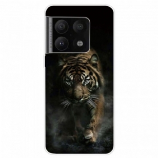 Coque OnePlus 10 Pro 5G Flexible Tigre Dans Brume