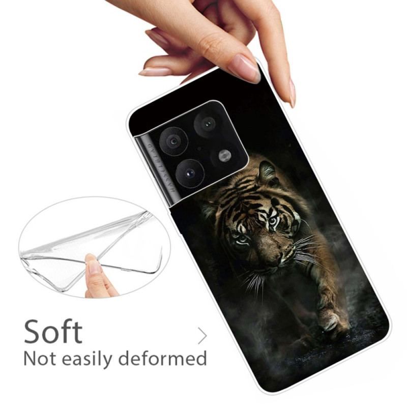 Coque OnePlus 10 Pro 5G Flexible Tigre Dans Brume