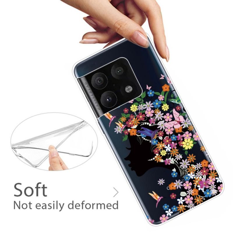 Coque OnePlus 10 Pro 5G Jolie Tête Fleurie