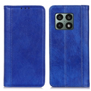 Flip Cover OnePlus 10 Pro 5G Version Coloré Cuir Litchi