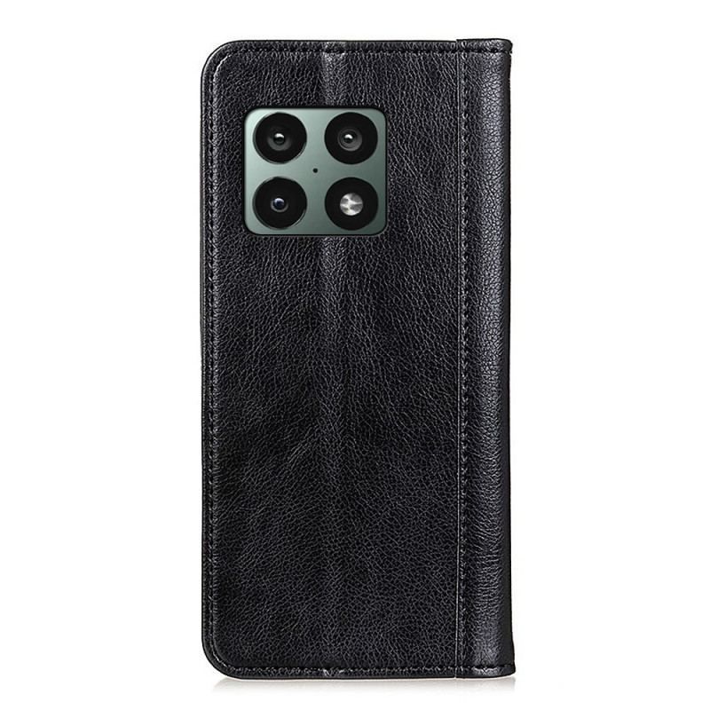 Flip Cover OnePlus 10 Pro 5G Version Coloré Cuir Litchi